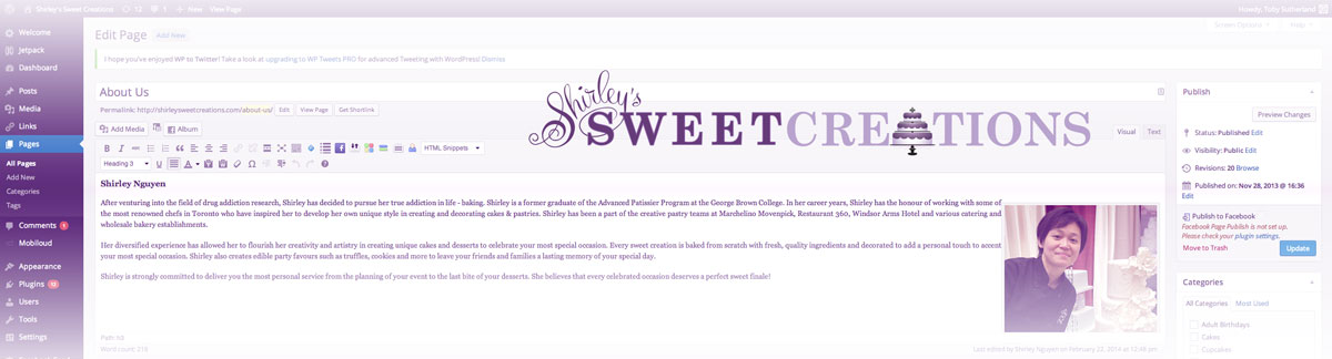 Shirley's Sweet Creations - Wedding Cake Design