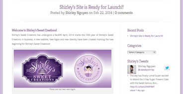 Shirley's Sweet Creations - Blogging