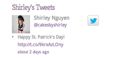 Shirley's Sweet Creations - Social Network Integration